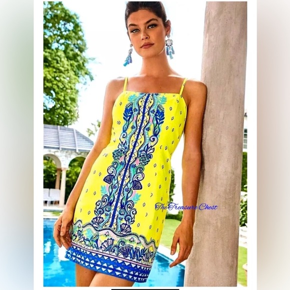 Lilly Pulitzer Dresses & Skirts - Lilly Pulitzer NWT Shelli Stretch Shift Dress Pineapple Rivera 🦄 Size 00 Grail!